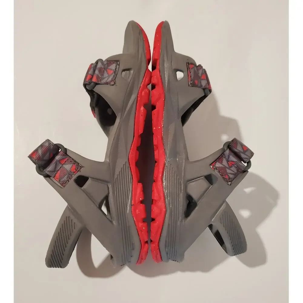 Merrell Boys Hydro Drift Waterproof Double Strap Sandals Youth Size 12 Gray Red